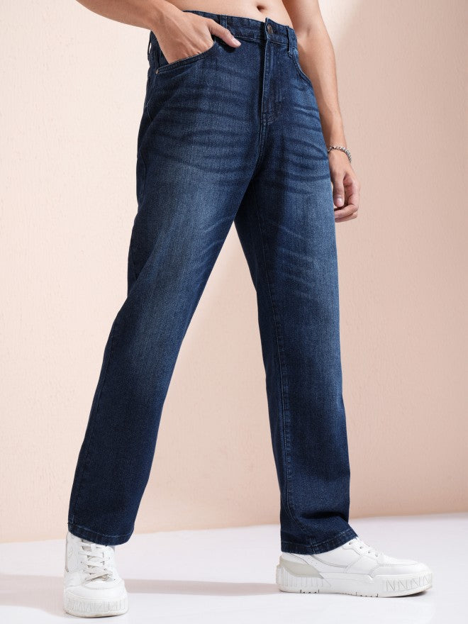 Purple By Highlander Men Blue Straight Fit Jeans - Blue - Image 6