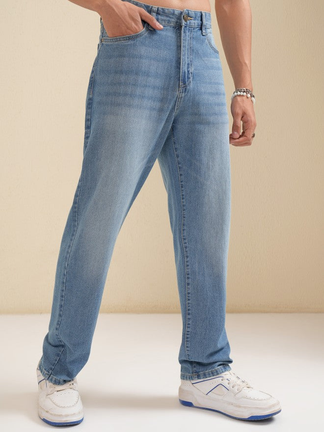 Purple By Highlander Men Blue Straight Fit Jeans - Blue - Image 6