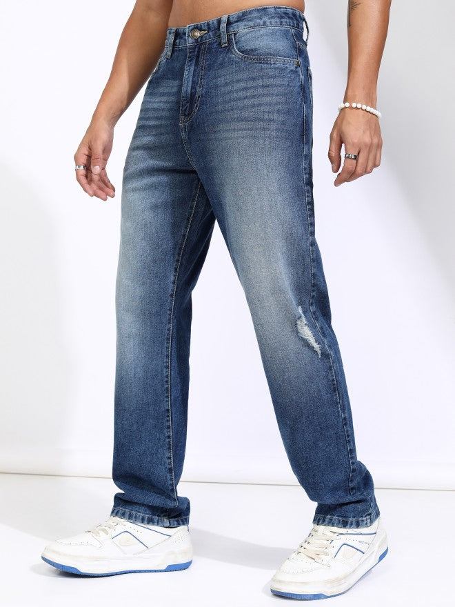 Highlander Men Blue Straight Fit Jeans - Blue - Image 4