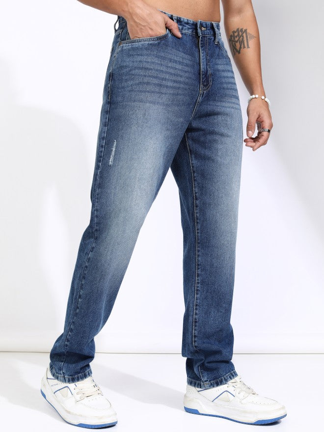 Highlander Men Blue Straight Fit Jeans - Blue - Image 6