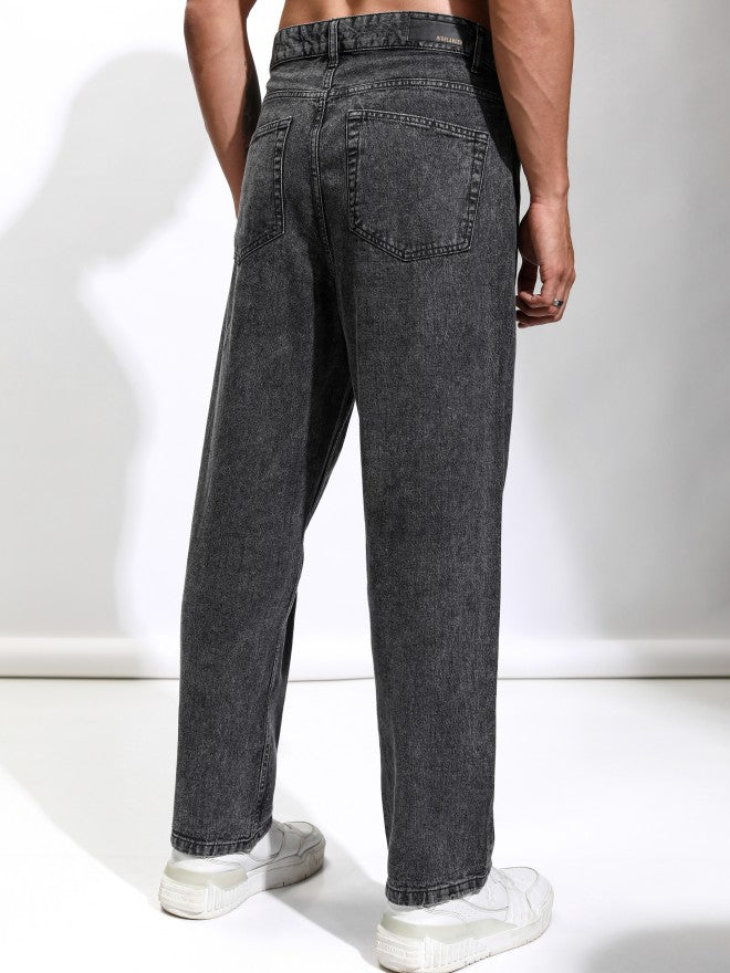 Highlander Men Black Relaxed Fit Jeans - Black - Image 3