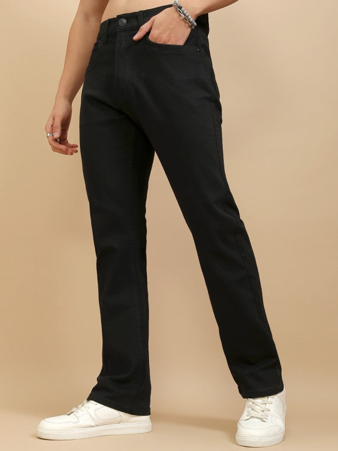 Highlander Men Black Bootcut Jeans - Black - Image 4