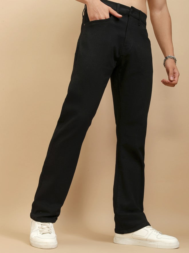 Highlander Men Black Bootcut Jeans - Black - Image 6