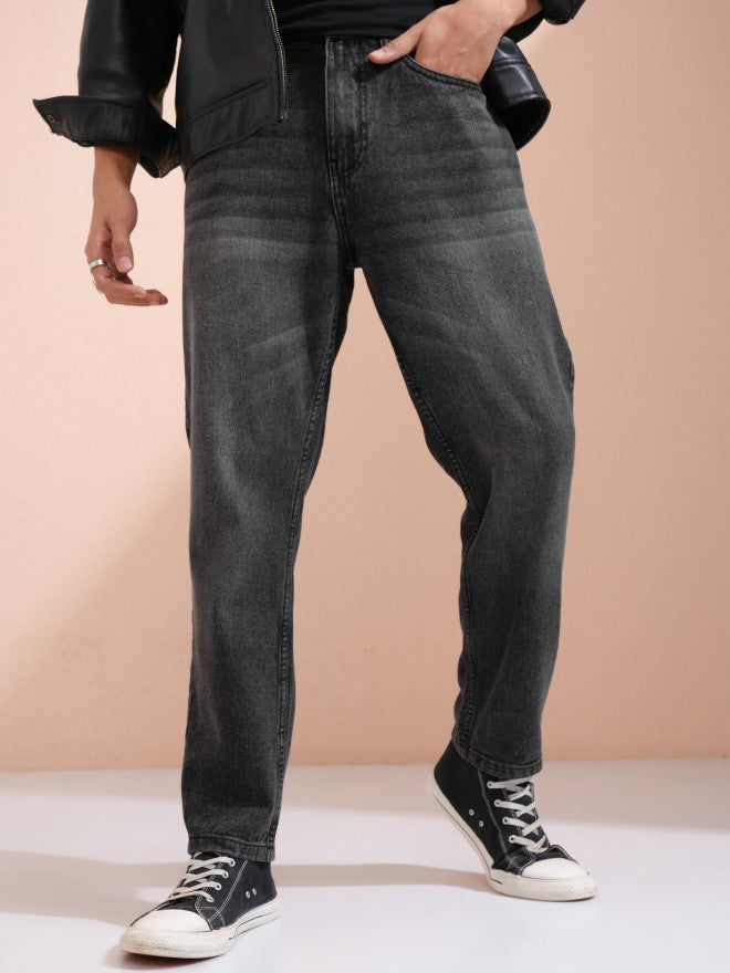 Highlander Men Grey Dad Fit Jeans - Grey - Image 1