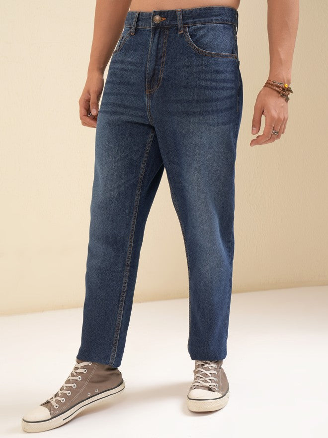 Highlander Men Blue Dad Relaxed Fit Jeans - Blue - Image 4