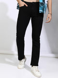 Highlander Men Black Straight Fit Stretchable Jeans - Black - Image 1