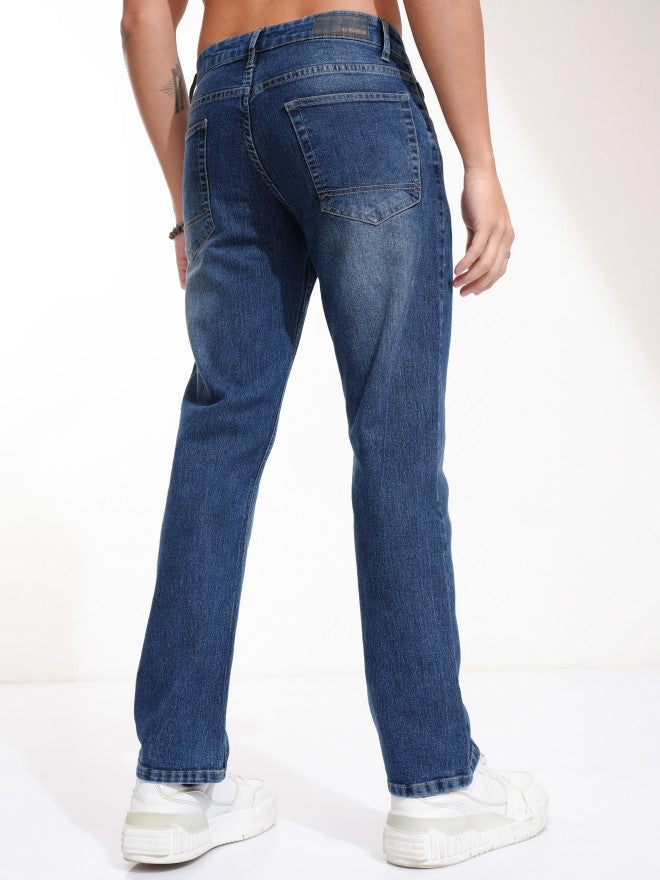 Highlander Men Blue Straight Fit Stretchable Jeans - Blue - Image 3