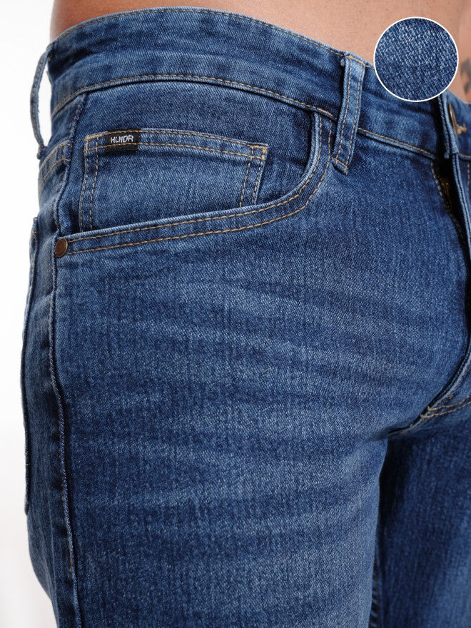 Highlander Men Blue Straight Fit Stretchable Jeans - Blue - Image 5