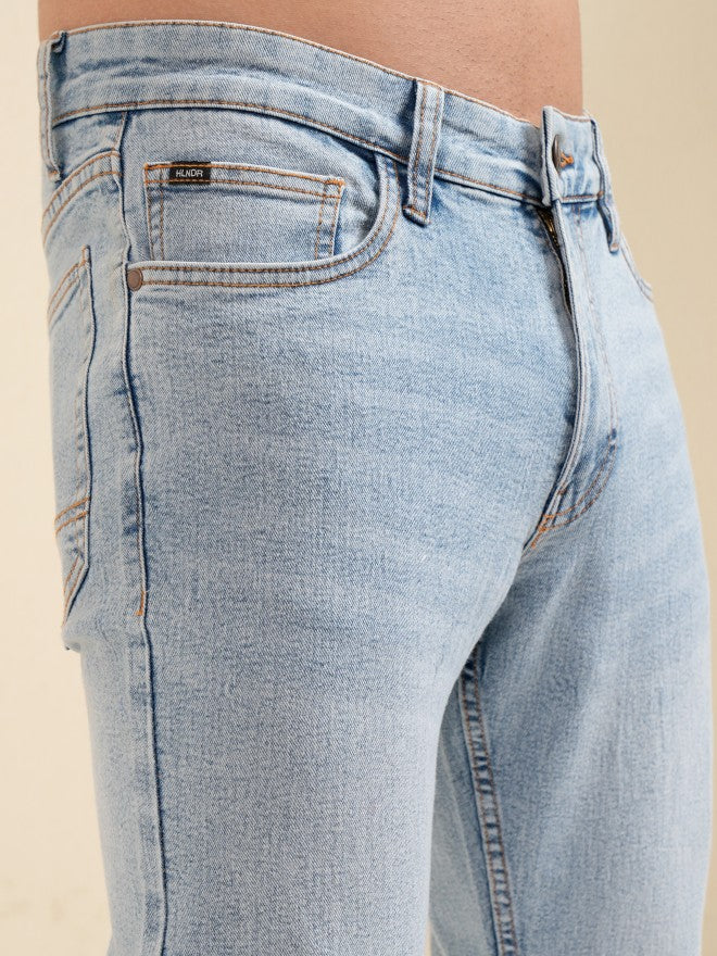 Highlander Men Blue Straight Fit Stretchable Jeans - Blue - Image 5
