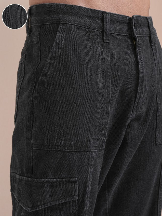 Highlander Men Black Tapered Fit Jeans - Black - Image 5