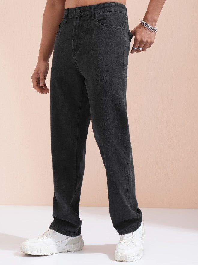 Highlander Men Black Straight Fit Jeans - Black - Image 4