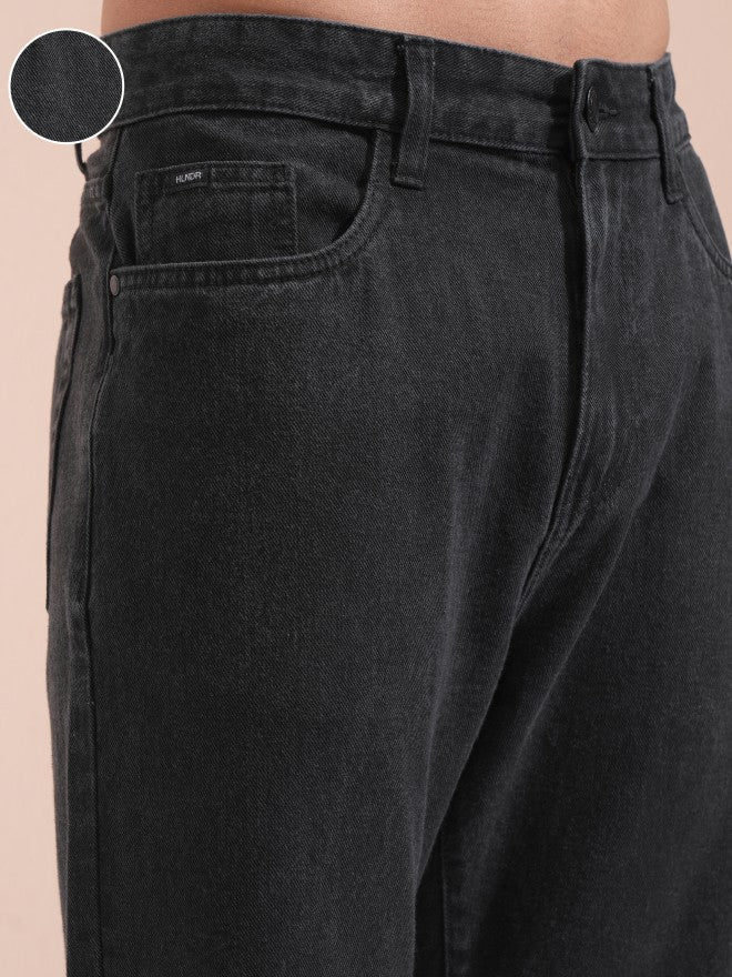 Highlander Men Black Straight Fit Jeans - Black - Image 5