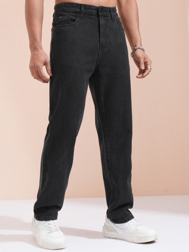 Highlander Men Black Straight Fit Jeans - Black - Image 6