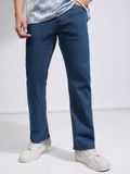 Purple By Highlander Men Blue Bootcut Stretchable Jeans - Blue - Image 1