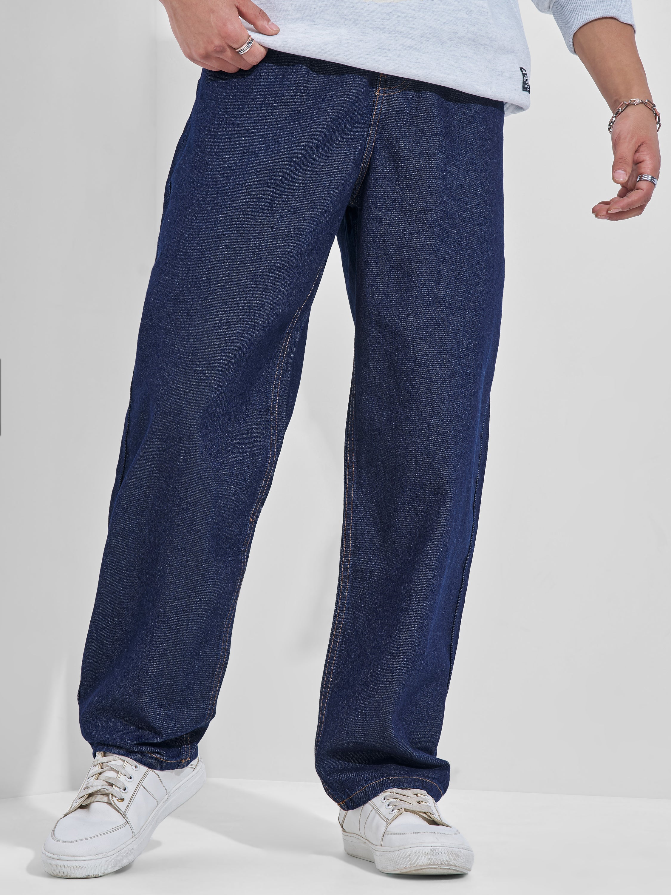 Purple By Highlander Men Blue Straight Fit Jeans - Blue - Image 1