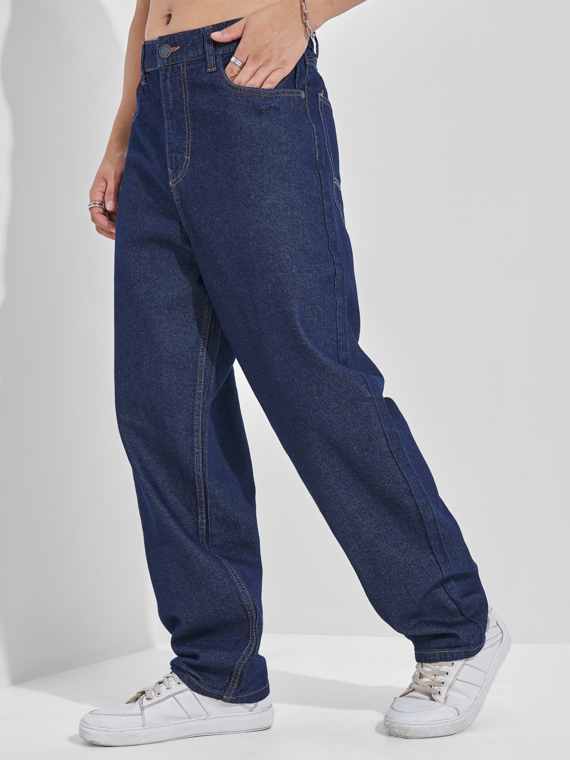 Purple By Highlander Men Blue Straight Fit Jeans - Blue - Image 4