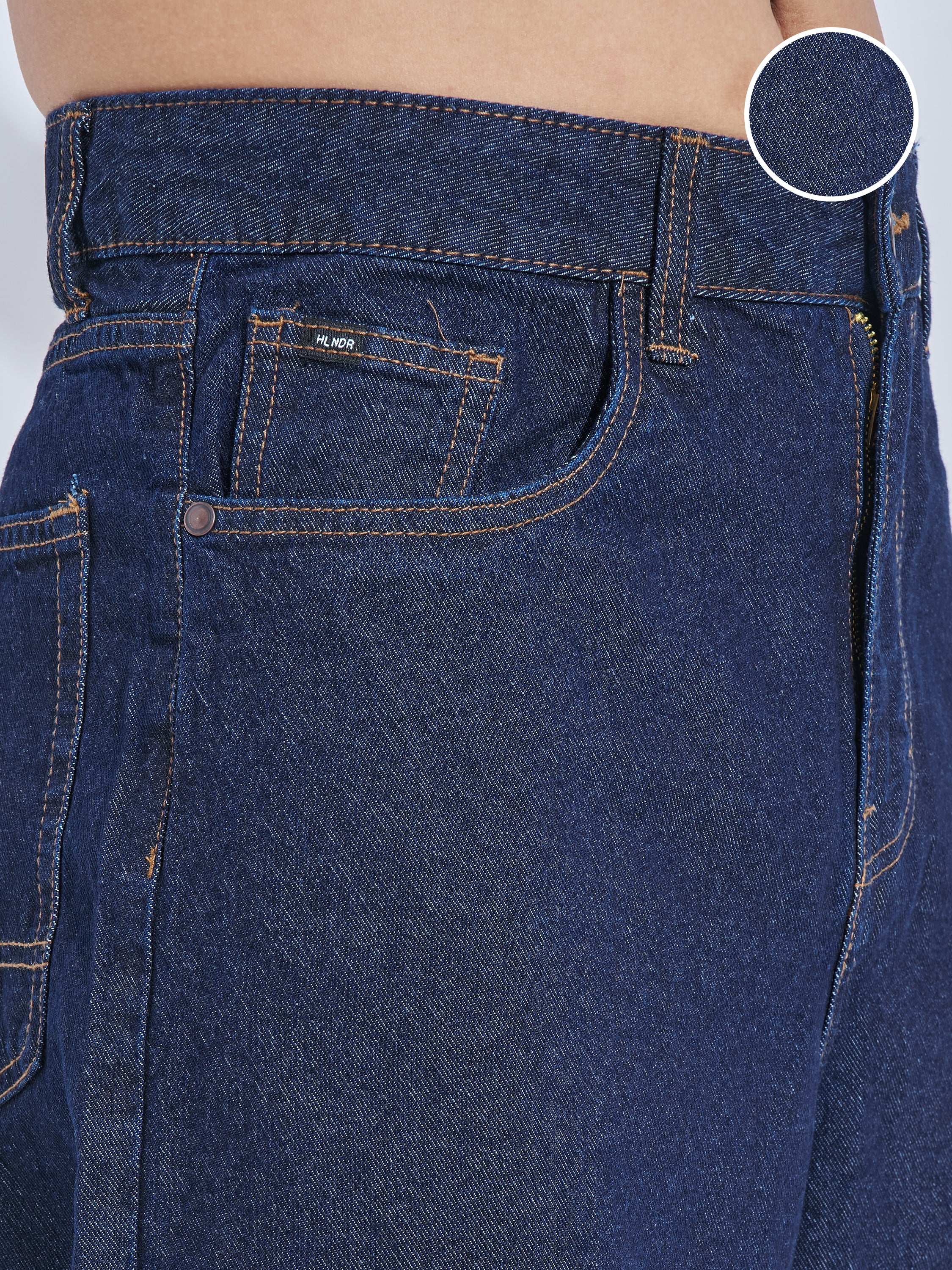 Purple By Highlander Men Blue Straight Fit Jeans - Blue - Image 5