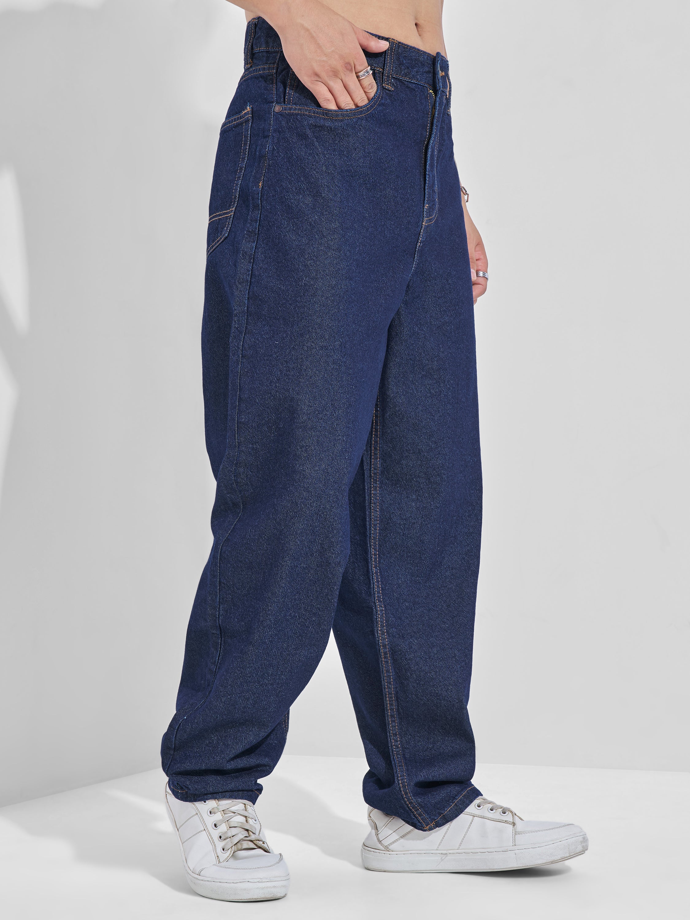 Purple By Highlander Men Blue Straight Fit Jeans - Blue - Image 6