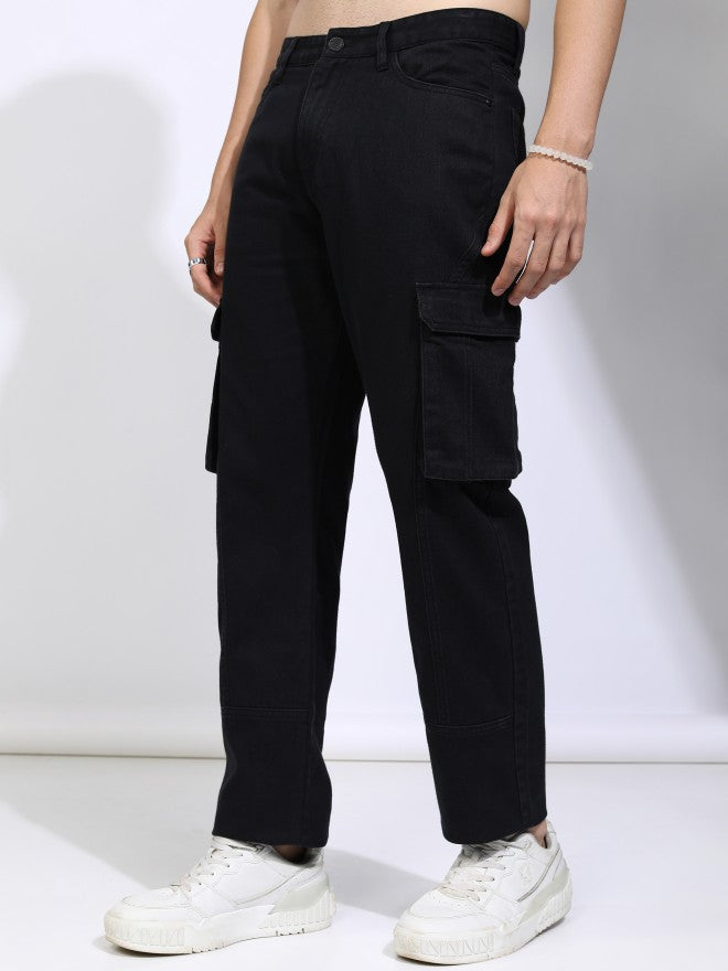 Highlander Men Black Straight Fit Jeans - Black - Image 4