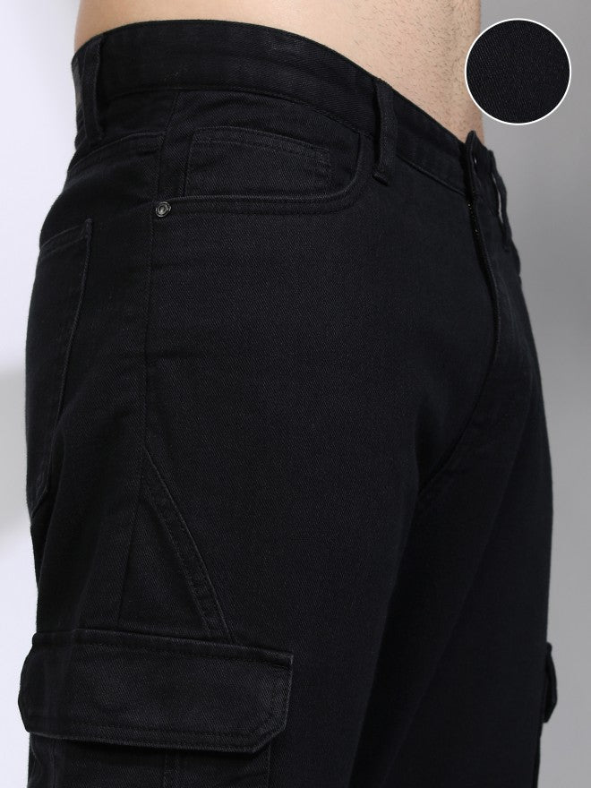 Highlander Men Black Straight Fit Jeans - Black - Image 5