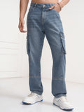 Highlander Men Blue Straight Fit Stretchable Jeans - Blue - Image 1