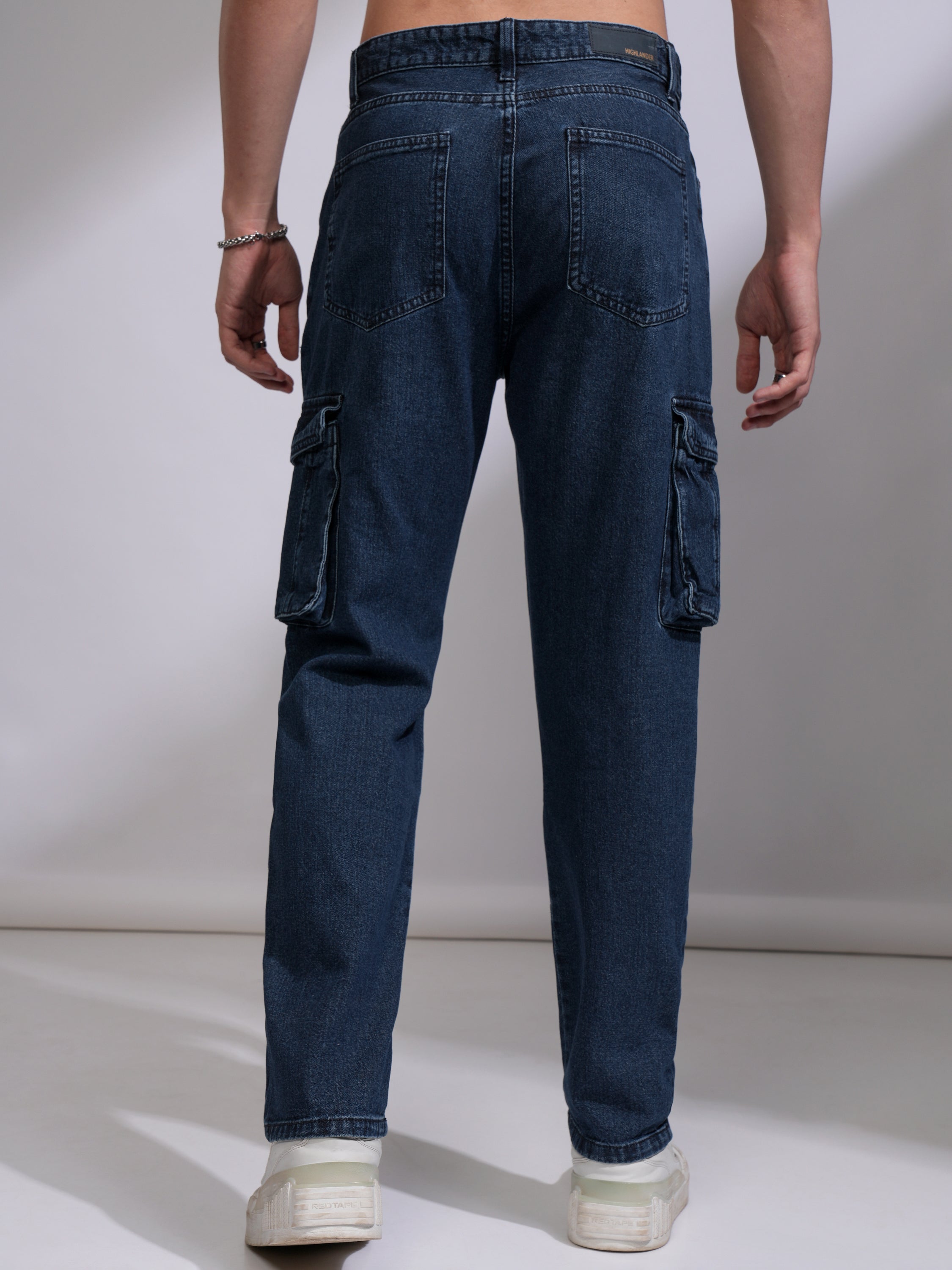 Highlander Men Blue Straight Fit Non Stretchable Jeans - Blue - Image 3