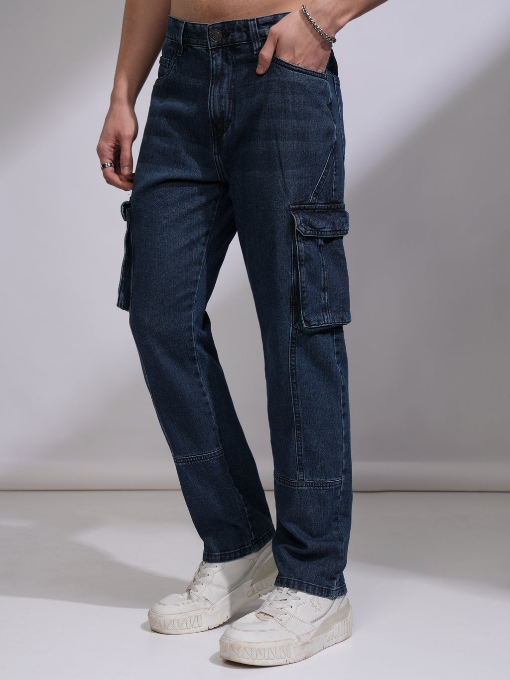 Highlander Men Blue Straight Fit Non Stretchable Jeans - Blue - Image 4