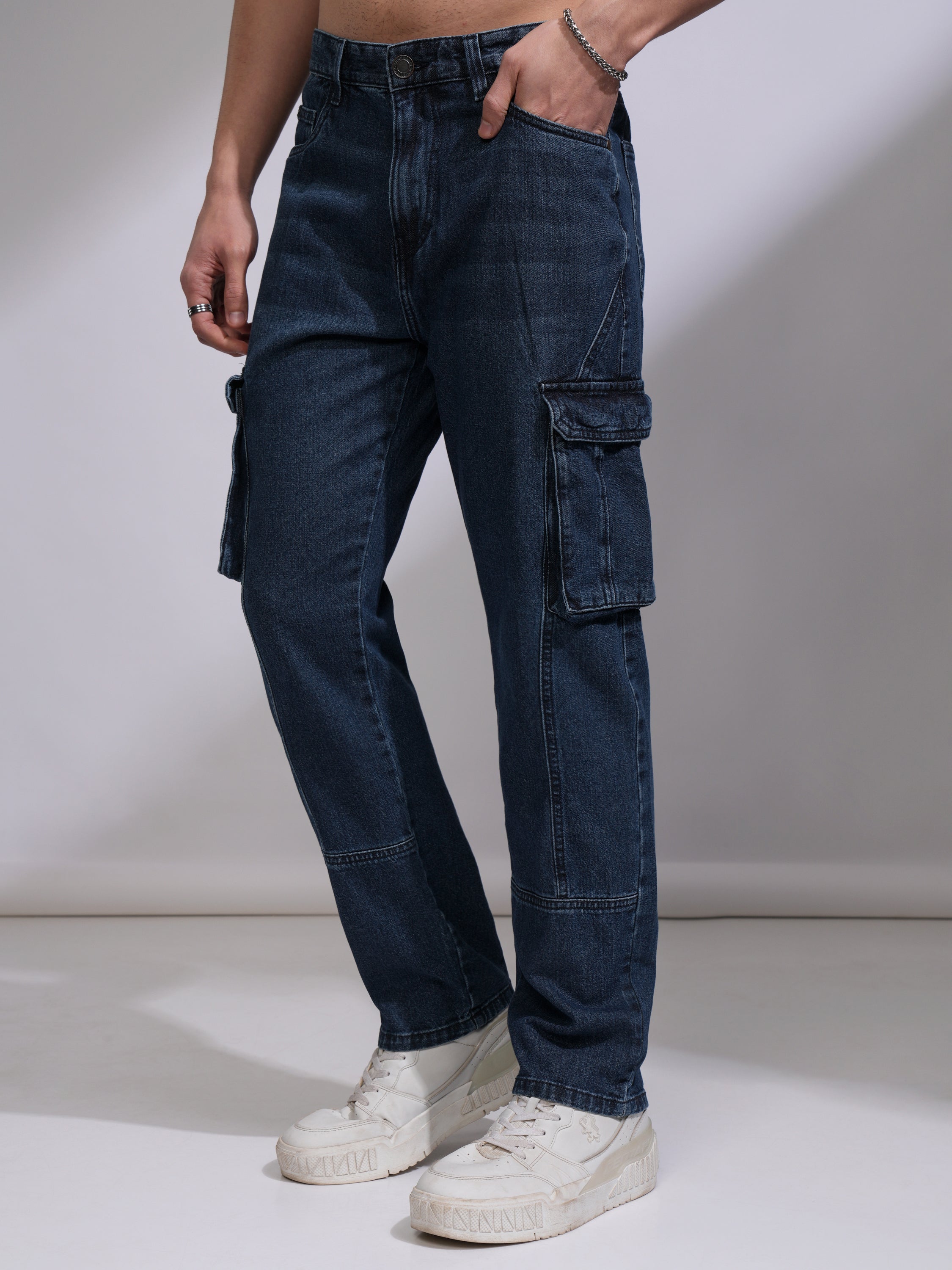 Highlander Men Blue Straight Fit Non Stretchable Jeans - Blue - Image 4