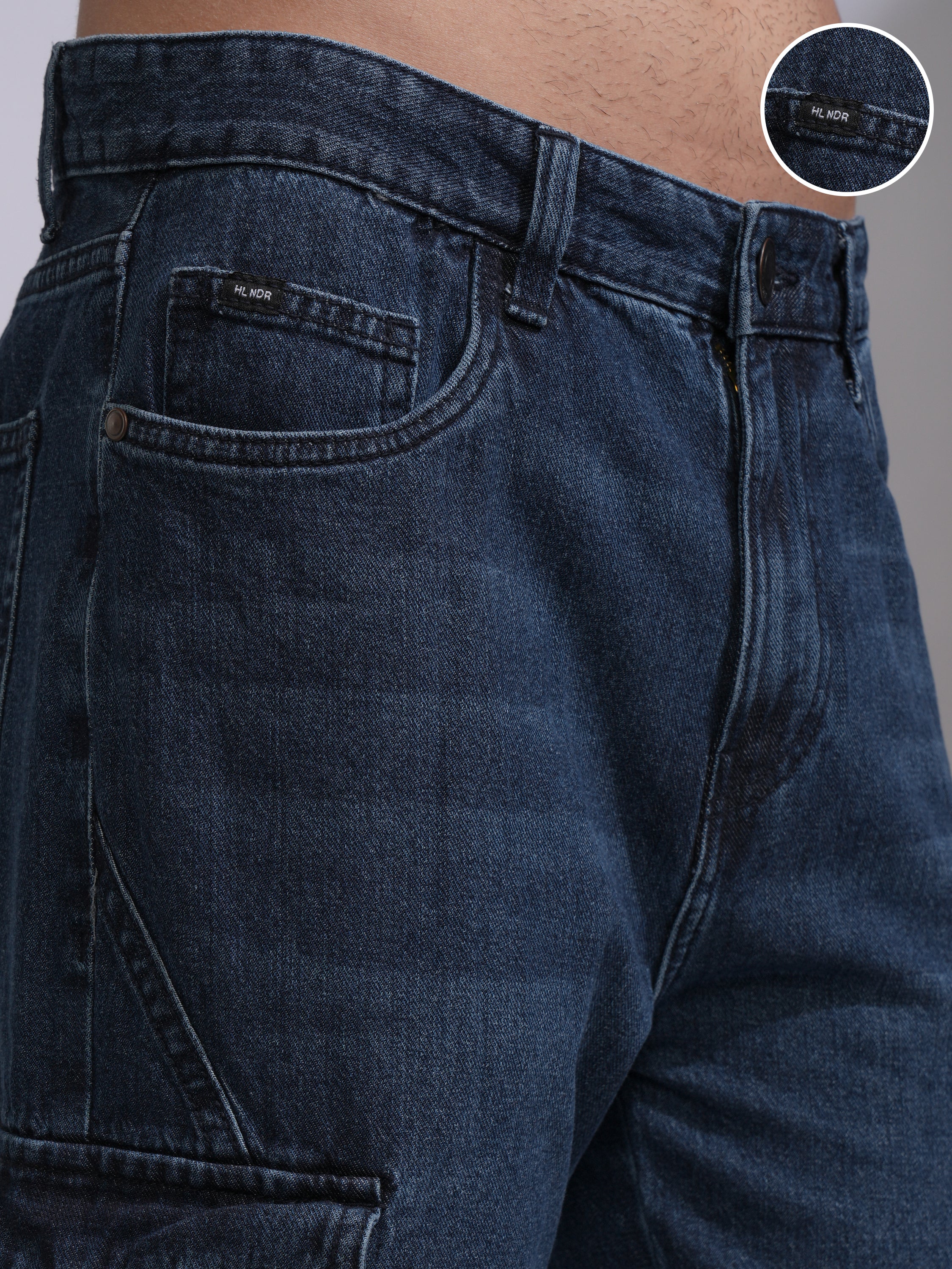 Highlander Men Blue Straight Fit Non Stretchable Jeans - Blue - Image 5