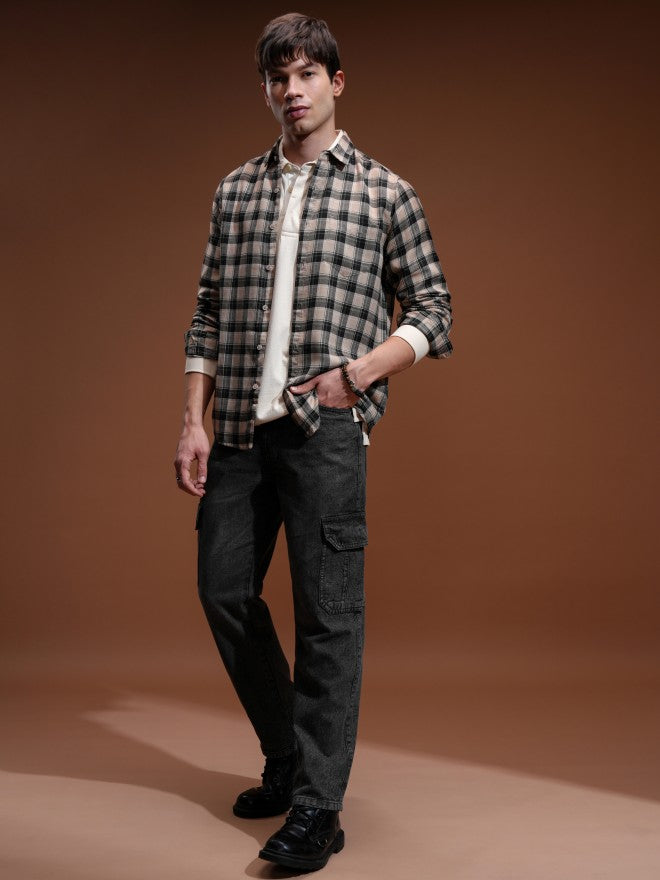 Highlander Men Grey Straight fit Cargo Jeans - Grey - Image 2