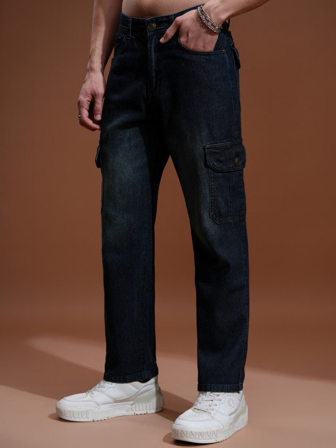Purple By Highlander Men Blue Straight Fit Jeans - Blue - Image 4