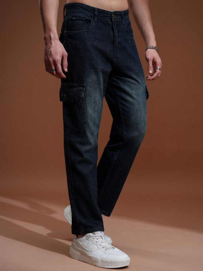 Purple By Highlander Men Blue Straight Fit Jeans - Blue - Image 6