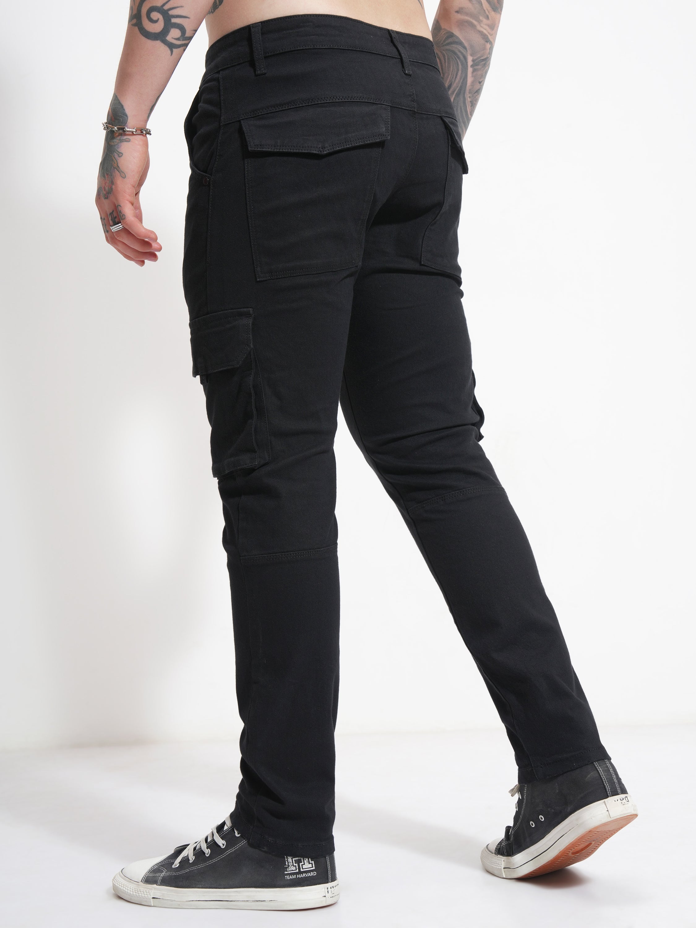 Purple By Highlander Men Black Slim Fit Stretchable Jeans - Black - Image 3