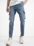 Purple By Highlander Men Blue Slim Fit Stretchable Jeans - Blue - Image 1
