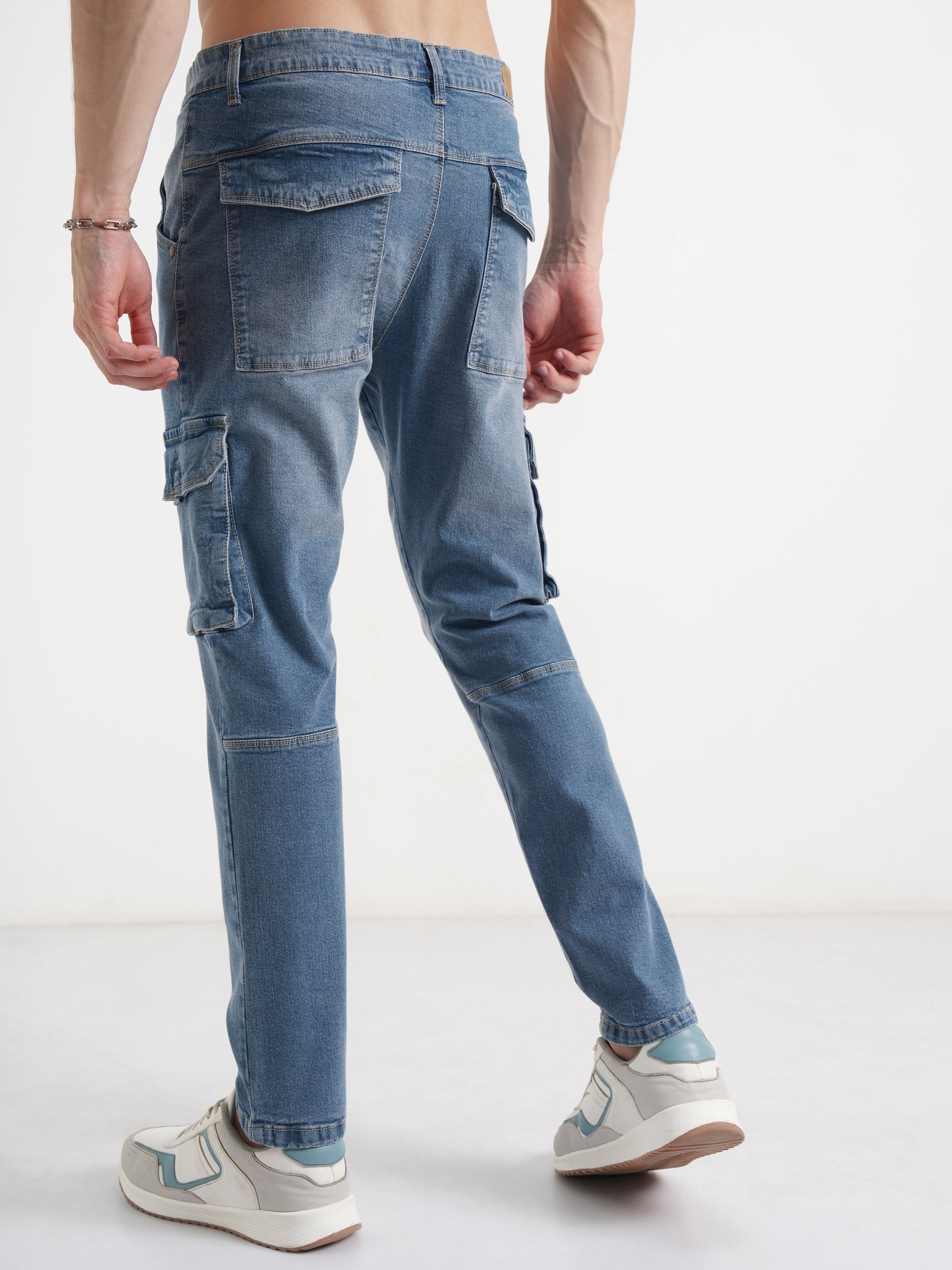 Purple By Highlander Men Blue Slim Fit Stretchable Jeans - Blue - Image 3
