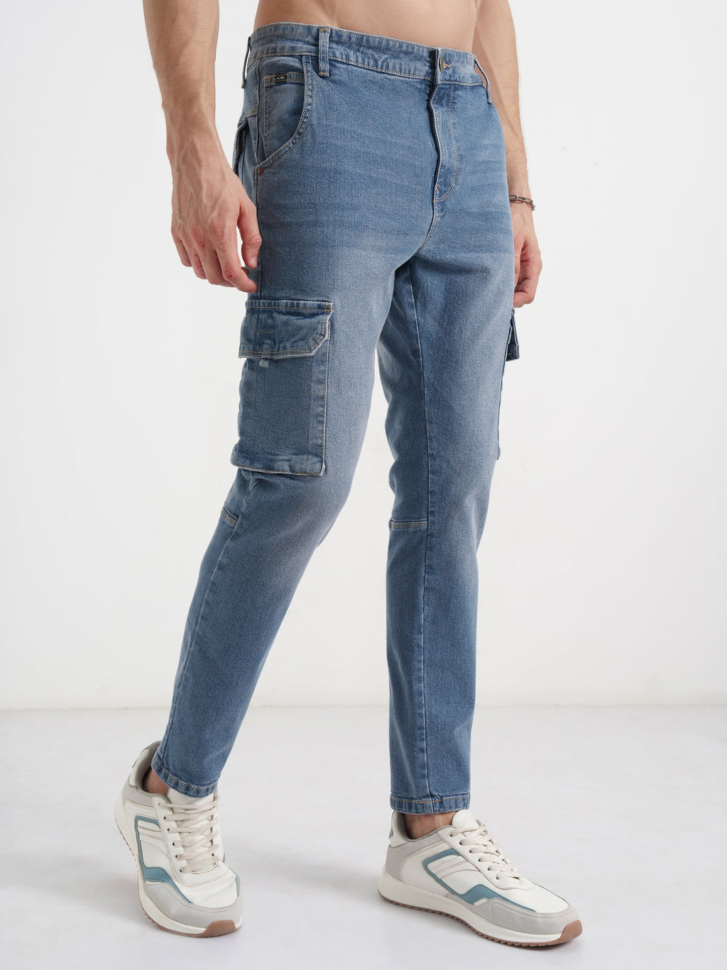 Purple By Highlander Men Blue Slim Fit Stretchable Jeans - Blue - Image 6