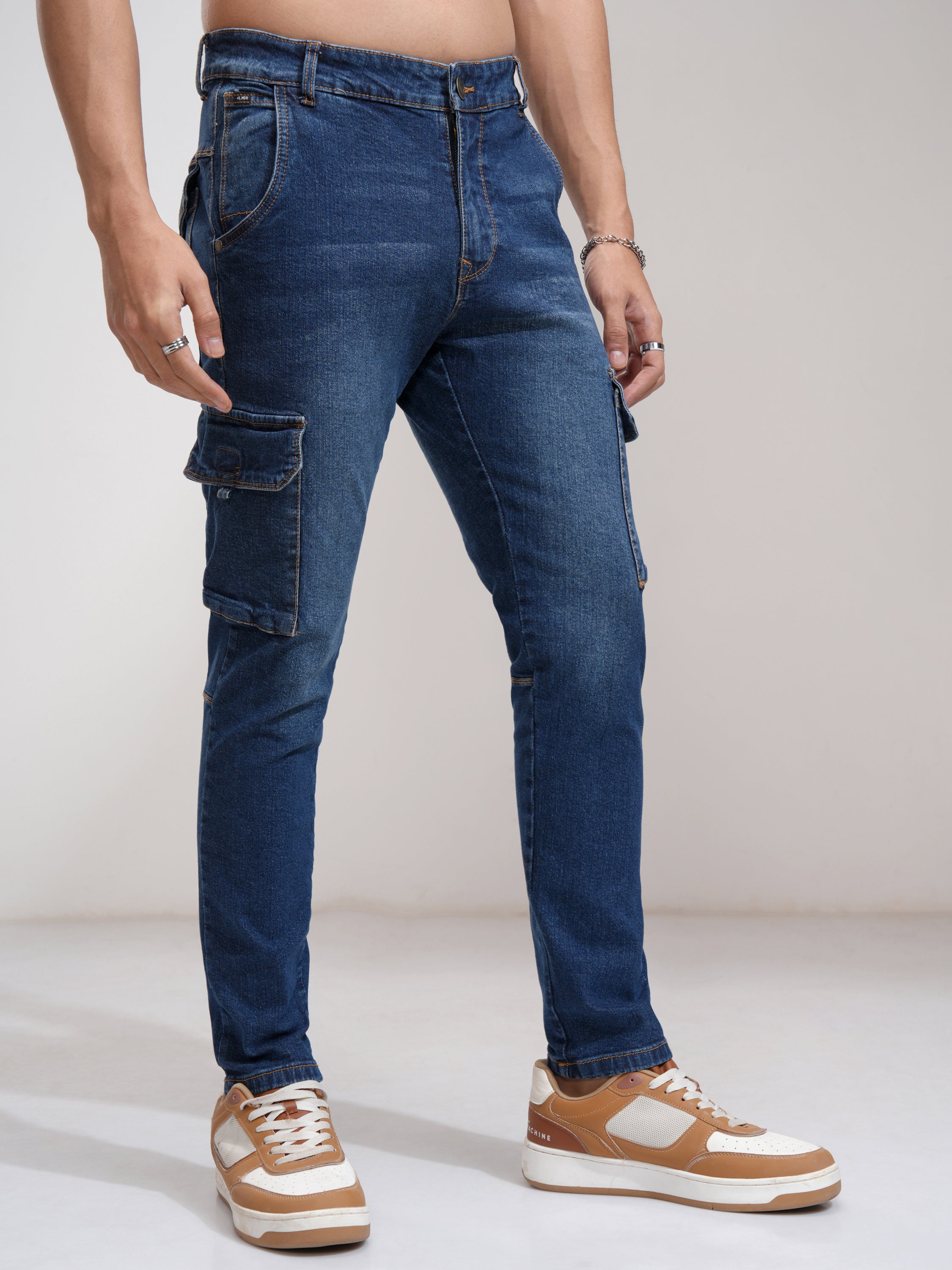Highlander Men Blue Slim Fit Stretchable Jeans - Blue - Image 6