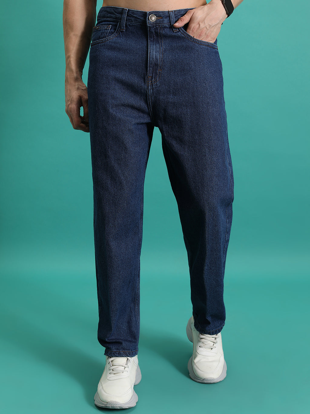 Purple By Highlander Men Blue Loose Fit   Jeans - Blue - Image 1