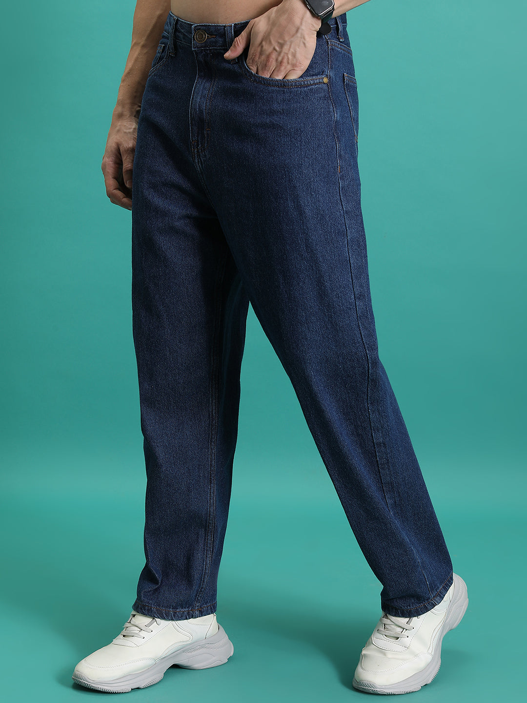 Purple By Highlander Men Blue Loose Fit   Jeans - Blue - Image 4