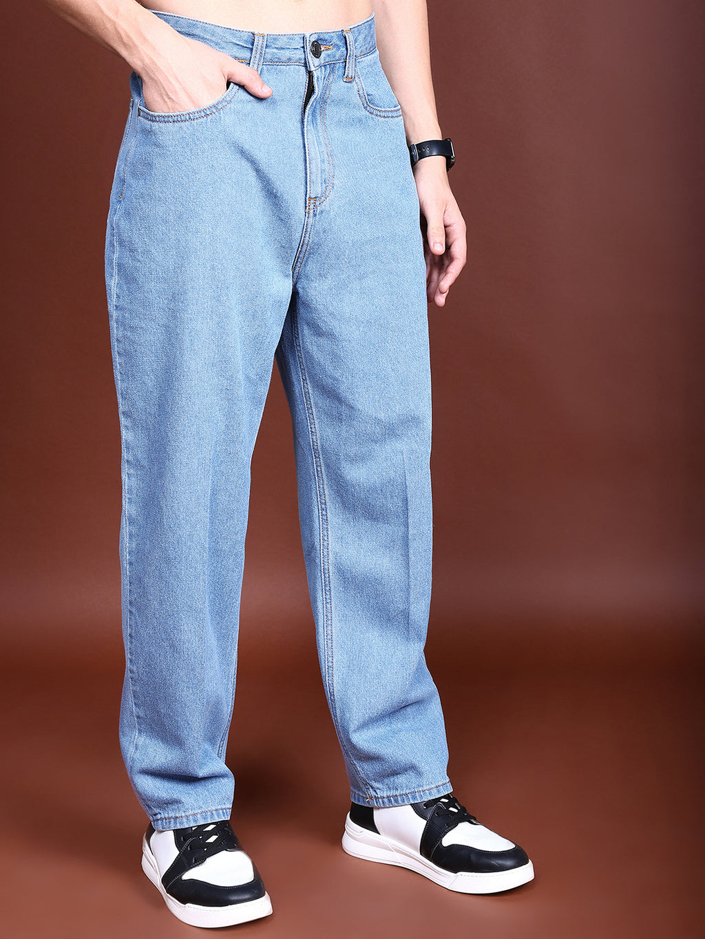 Purple By Highlander Men Blue Loose Fit   Jeans - Blue - Image 6