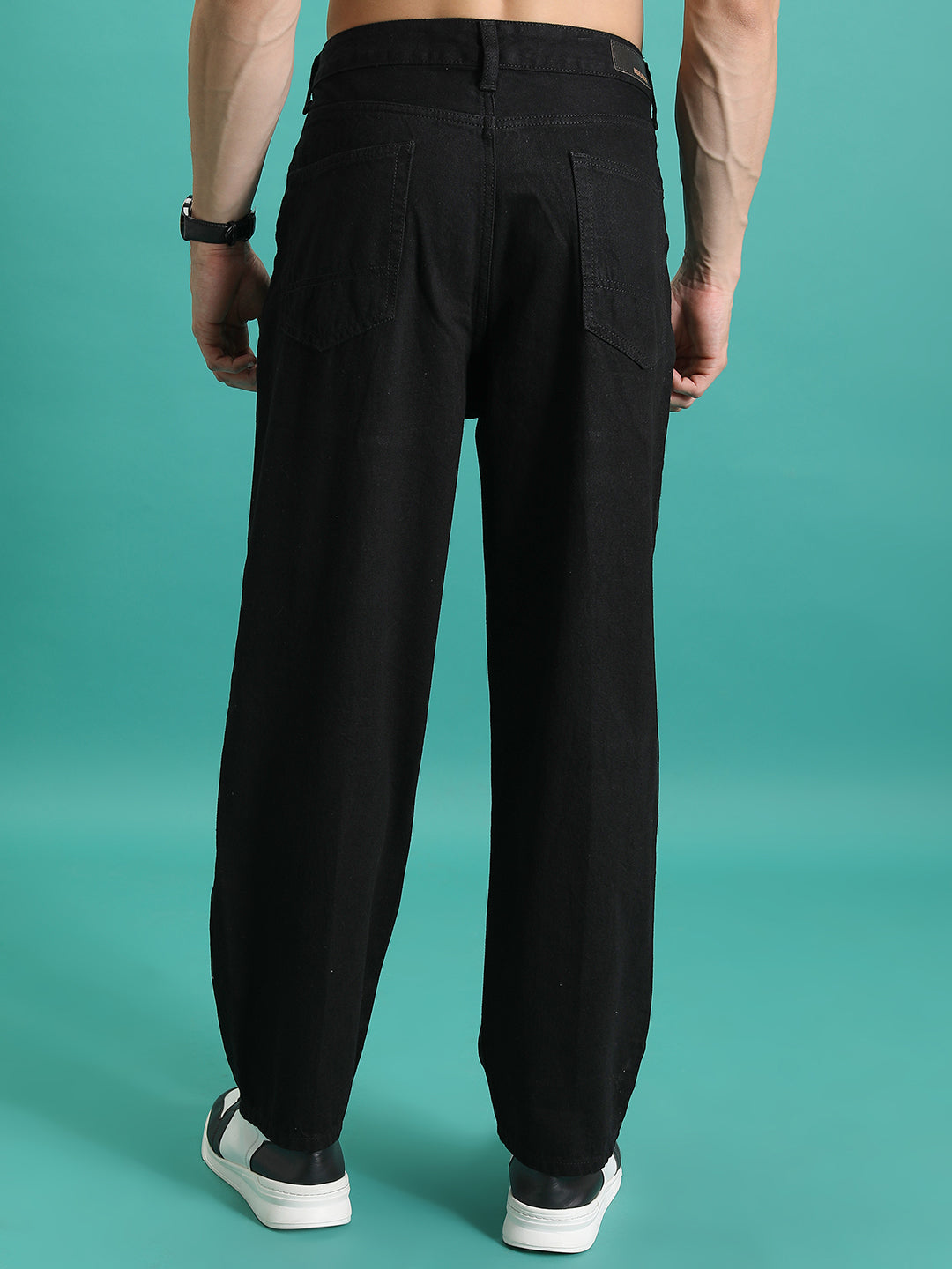 Purple By Highlander Men Black Loose Fit   Jeans - Black - Image 3