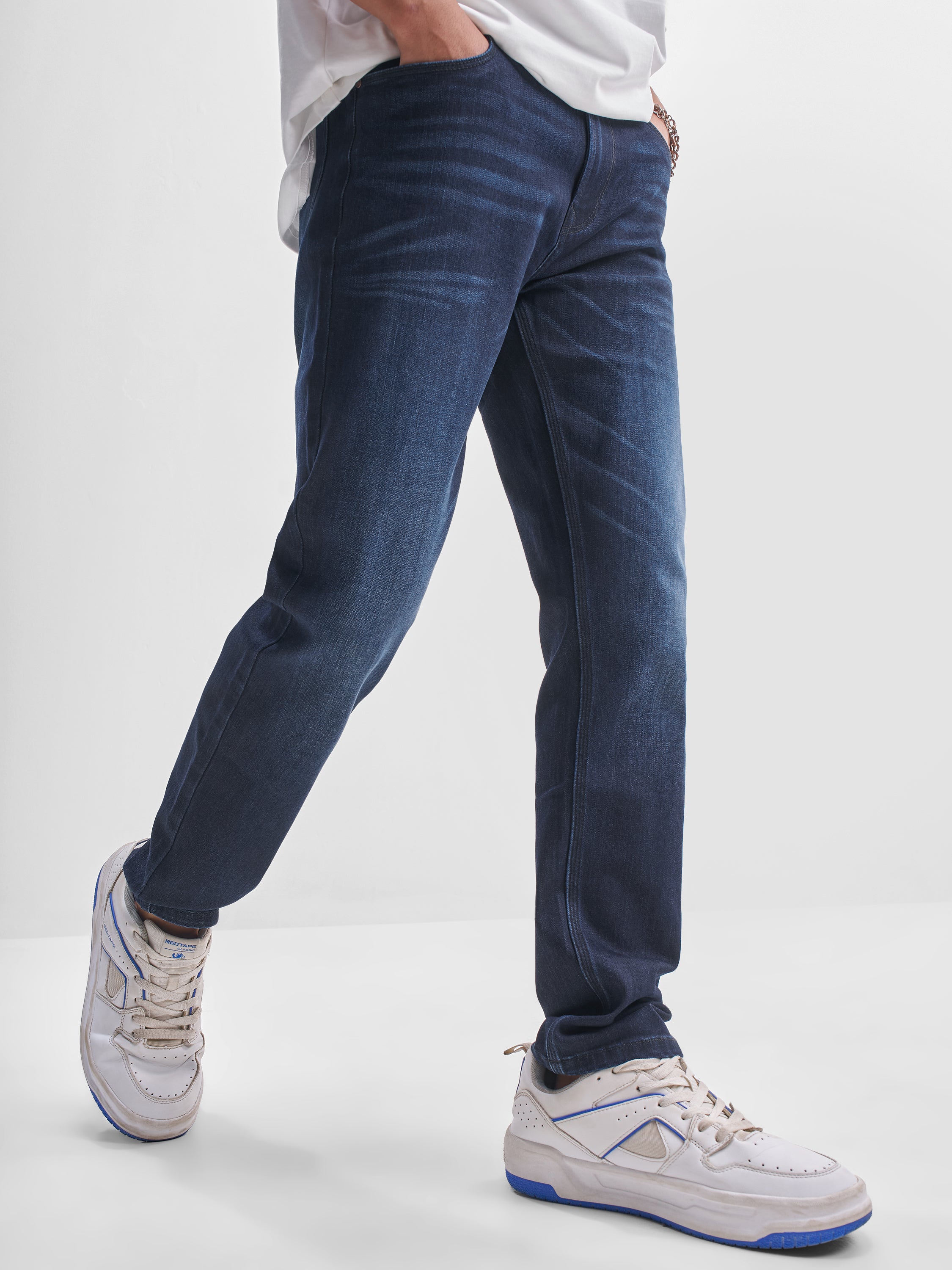 Purple By Highlander Men Blue Slim Fit Stretchable Jeans - Blue - Image 6
