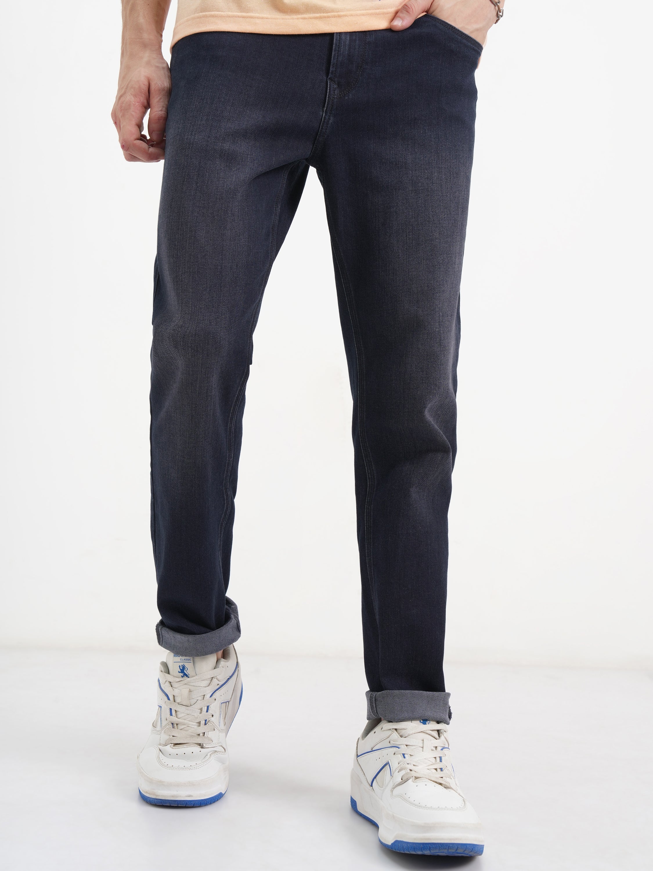 Purple By Highlander Men Blue Slim Fit Stretchable Jeans - Blue - Image 1