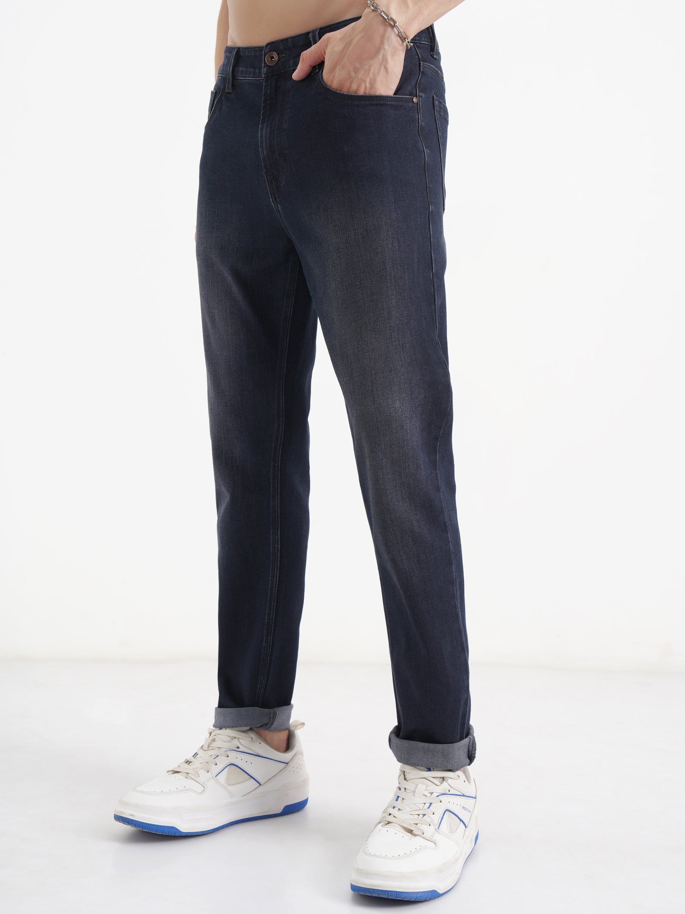 Purple By Highlander Men Blue Slim Fit Stretchable Jeans - Blue - Image 4