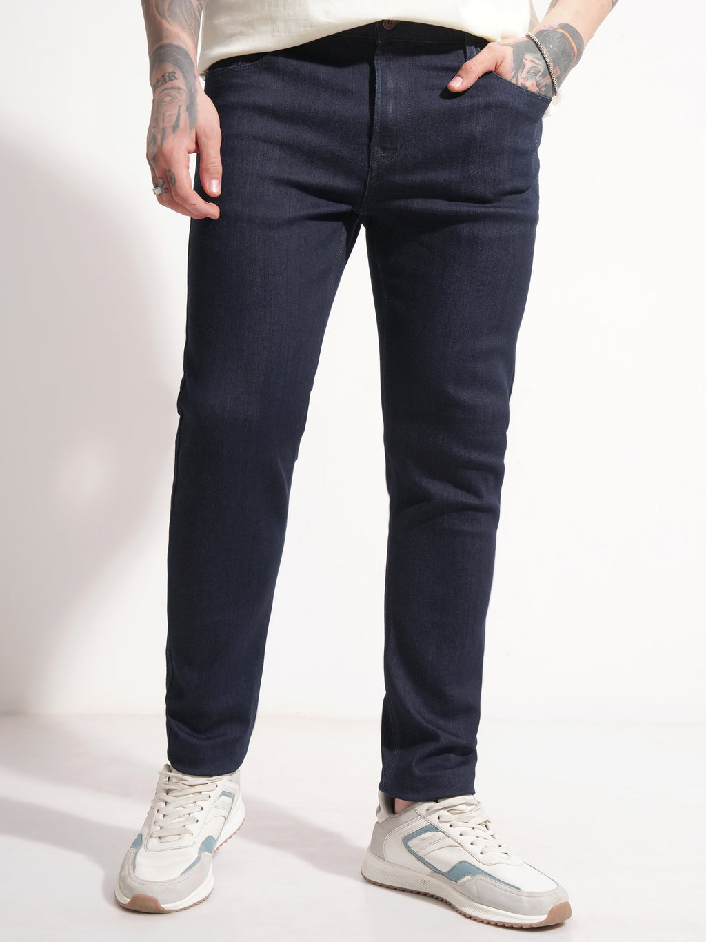 Purple By Highlander Men Blue Slim Fit Stretchable Jeans - Blue - Image 1