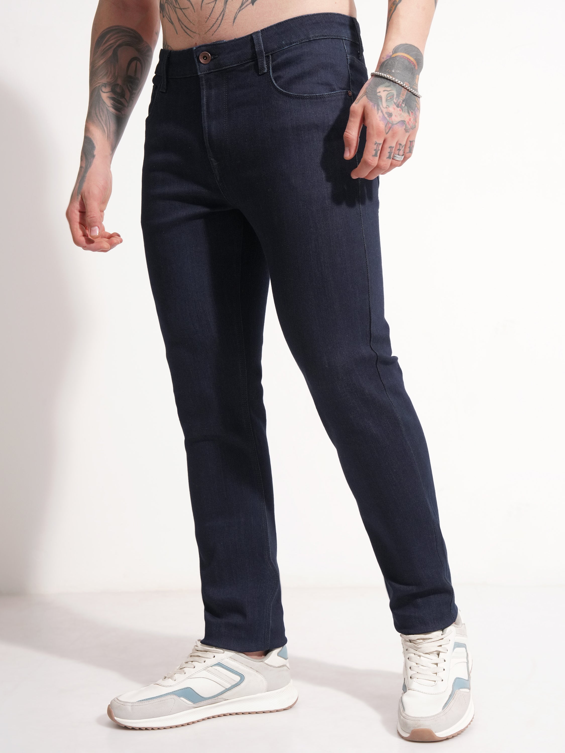 Purple By Highlander Men Blue Slim Fit Stretchable Jeans - Blue - Image 4