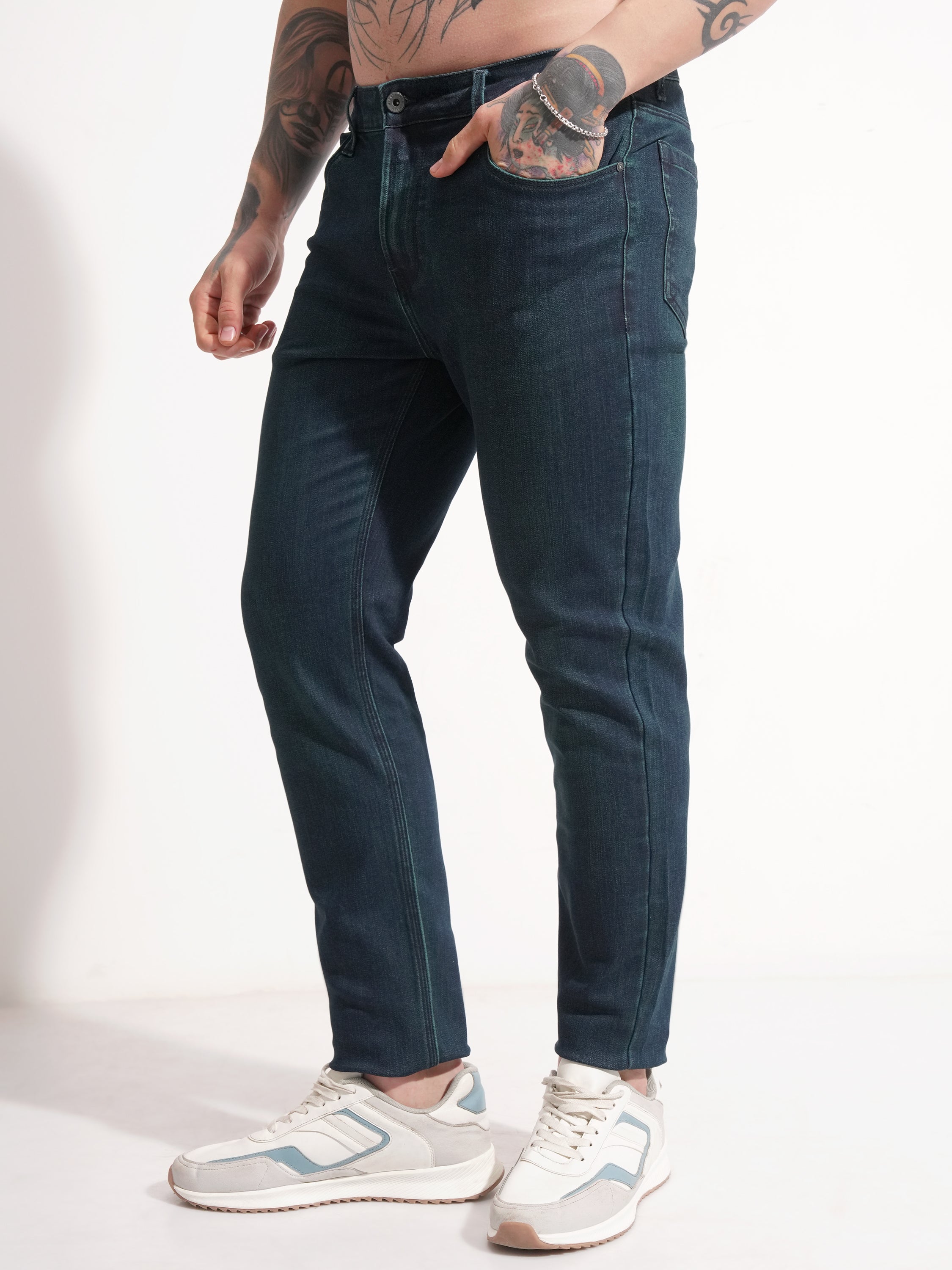 Purple By Highlander Men Blue Slim Fit Stretchable Jeans - Blue - Image 4