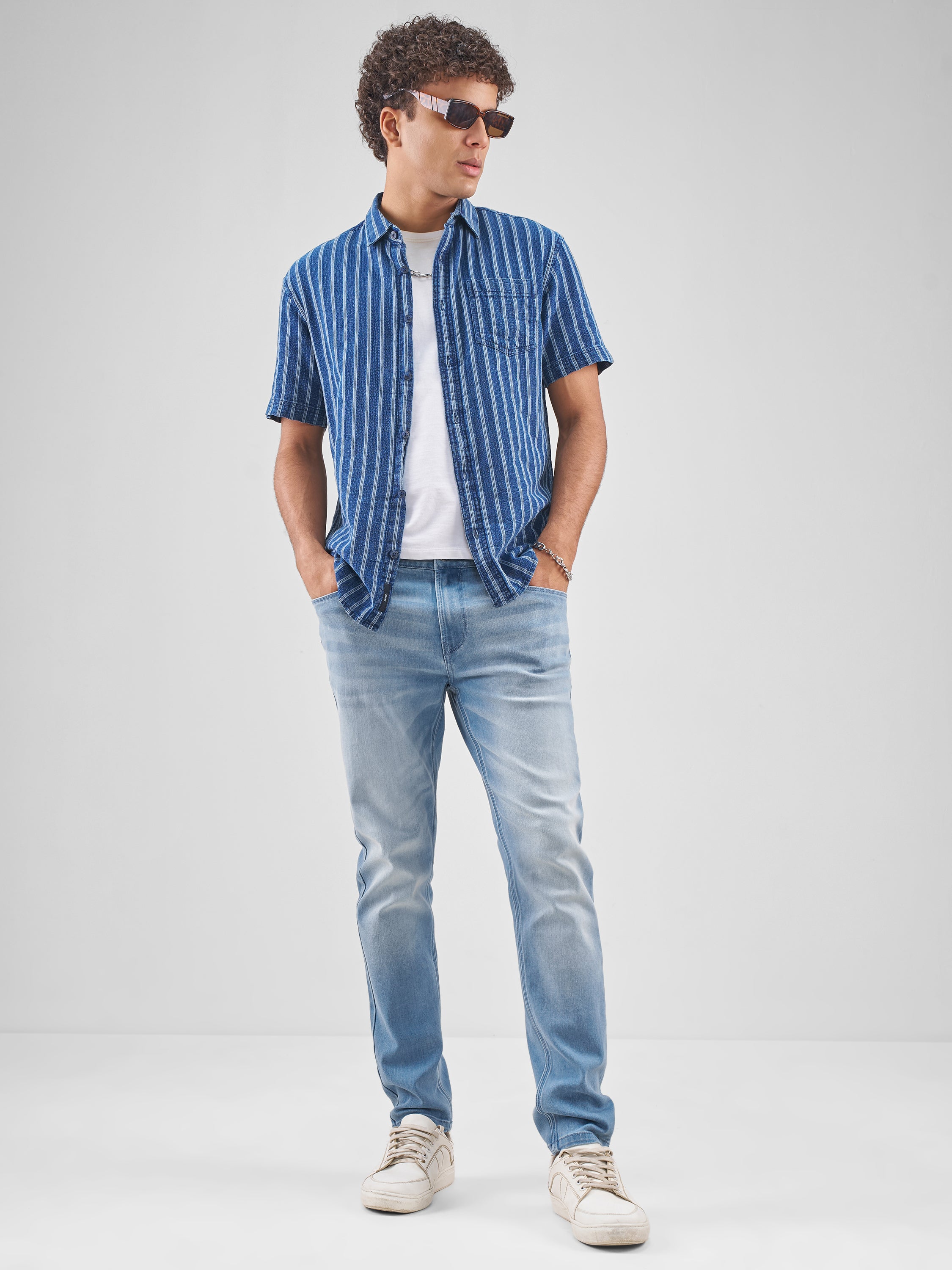Purple By Highlander Men Blue Slim Fit Jeans - Blue - Image 2