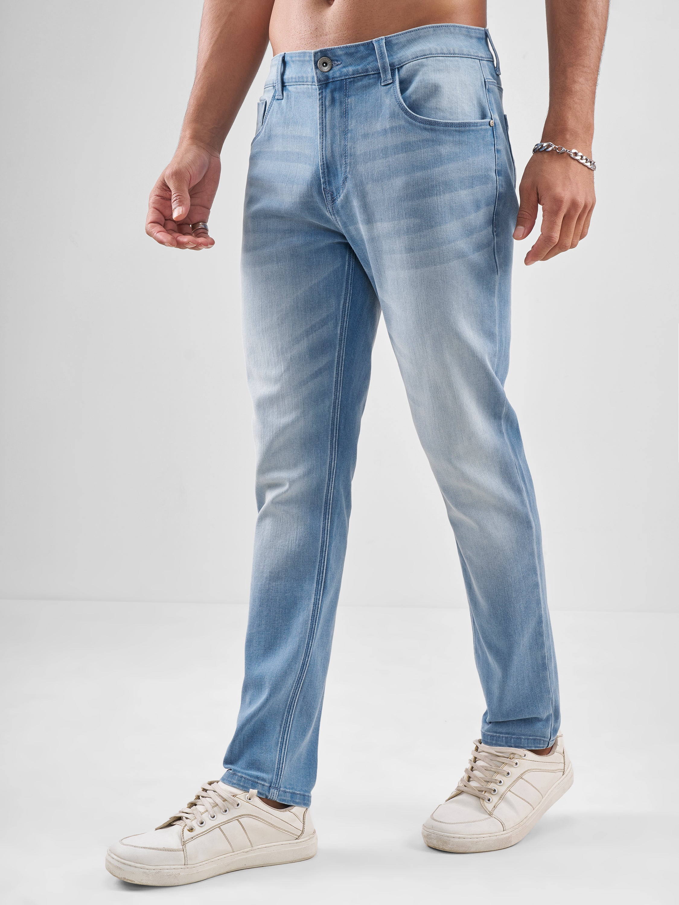 Purple By Highlander Men Blue Slim Fit Jeans - Blue - Image 4
