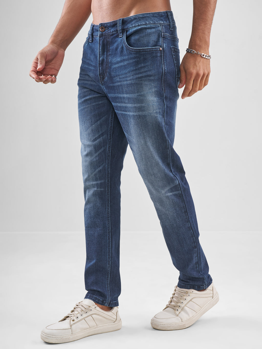 Purple By Highlander Men Blue Slim Fit Jeans - Blue - Image 4